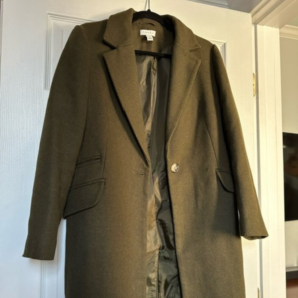 Topshop Olive Green Peacoat/Trenchcoat/Blazer - perfect for fall, winter, formal